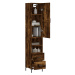 vidaXL Skříň highboard kouřový dub 34,5 x 34 x 180 cm kompozitní dřevo