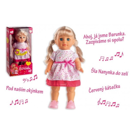 Panenka Barunka chodící a česky zpívající plast 42cm na baterie se zvukem v krabici 21x44x11cm Teddies