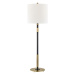 HUDSON VALLEY stolní lampa BOWERY mosaz/textil starobronz/bílá E27 1x75W L3720-AOB-CE