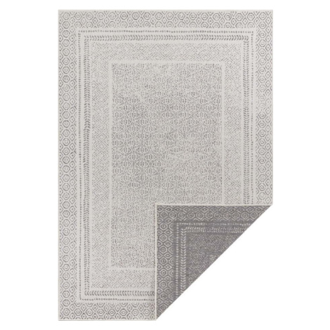 Šedo-bílý venkovní koberec Ragami Berlin, 120 x 170 cm