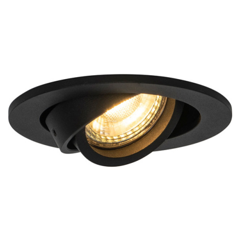 Moderní zapuštěné bodové světlo černé otočné - Club QAZQA