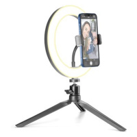 Cellularline Selfie Ring s LED osvětlením pro selfie fotky a videa černý