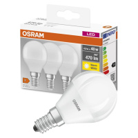 3PAK LED žárovka LED E14 P45 5W = 40W 470lm 2700K Teplá 300° OSRAM Base