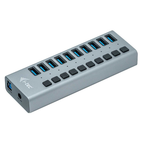 i-tec USB 3.0 Charging HUB 10 Port + Power Adaptér 48 W stříbr iTec