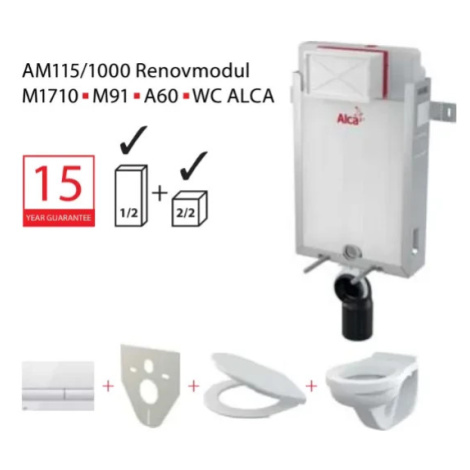 Set modul 5v1 Alcadrain AM115/1000,M370,M91/sedátko/mísa Alcadrainmodul AM115-5:1_JIKA