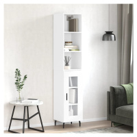 vidaXL Skříň highboard bílá s vysokým leskem 34,5x34x180 cm kompozit