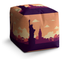 Sablio Taburet Cube New York Socha svobody Art: 40x40x40 cm