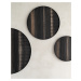 Nástěnná dekorace Layered Clay - černý kovový rám - kulatý - L - Ethnicraft