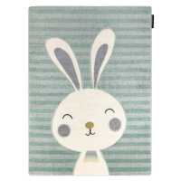 Dywany Łuszczów Dětský kusový koberec Petit Rabbit green - 140x190 cm