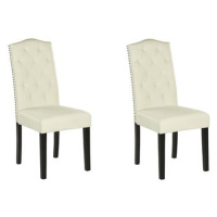 Sada 2 krémových čalouněných jídelních židlí SHIRLEY, 227024