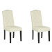 Sada 2 krémových čalouněných jídelních židlí SHIRLEY, 227024