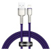 Kabel USB cable for Lightning Baseus Cafule, 2.4A, 1m (purple)