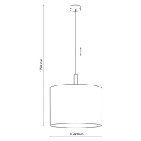 TK Lighting závěsné světlo Deva Nature, 1 zdroj, textil