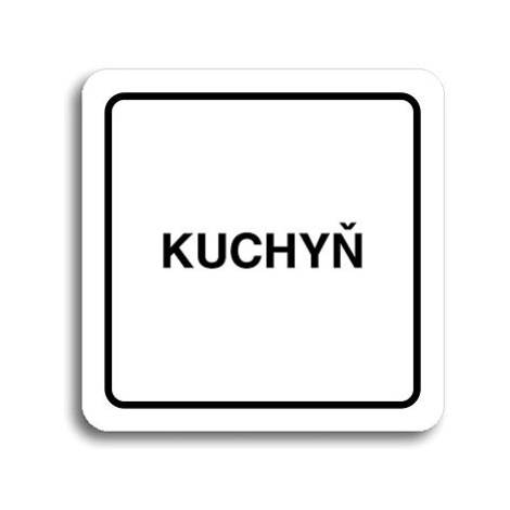 Accept Piktogram "kuchyň" (80 × 80 mm) (bílá tabulka - černý tisk)