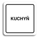 Accept Piktogram "kuchyň" (80 × 80 mm) (bílá tabulka - černý tisk)