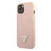 Guess GUHCP14SPSATLP hard silikonové pouzdro iPhone 14 6.1" pink Saffiano Triangle Logo