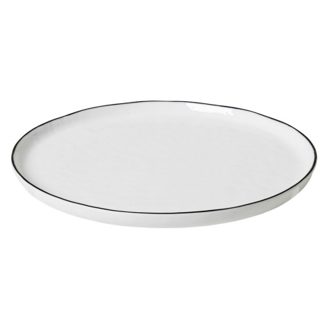 Dezertní talíř 22 cm Broste SALT - bílý/černý Broste Copenhagen