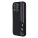 Pouzdro Bmw pro iPhone 16 Pro 6.3 černé Silicone Cut Tricolor Lines MagSafe