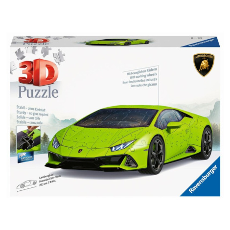 RAVENSBURGER - Lamborghini Huracán Evo zelené 108 dílků