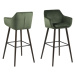 Dkton Designová barová židle Almond lesnická zelená