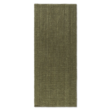 Hanse Home Collection koberce Běhoun Bouclé Jute 105977 Jungle Green - 80x200 cm