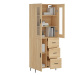 vidaXL Skříň highboard dub sonoma 69,5 x 34 x 180 cm kompozitní dřevo