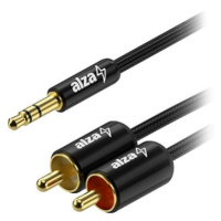 AlzaPower AluCore 3.5mm Jack (M) to 2x RCA (M) 1m černý