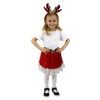 Dětský kostým TUTU sukně vánoční sob s čelenkou