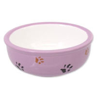 Miska Magic Cat keramická kočičí tlapka fialová 13x5cm 330ml