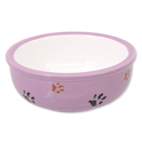 Miska Magic Cat keramická kočičí tlapka fialová 13x5cm 330ml