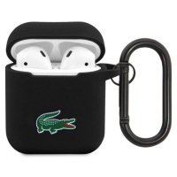 Lacoste Liquid Silicone Croc Logo pouzdro pro AirPods 1/2 černé