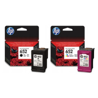 2x Inkoust Hp 652 Originály černý F6V25AE barva