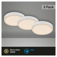 BRILONER 3ks sada LED vestavné svítidlo, pr. 7,5 cm, 3 W, 350 lm, bílé IP44 BRI 7061-036