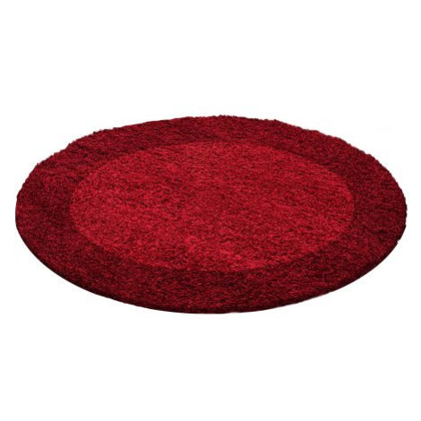 Kusový koberec Life Shaggy 1503 red kruh FOR LIVING