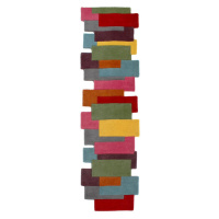 Flair Rugs koberce Běhoun Abstract Collage Multi - 66x300 cm