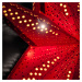 Solight LED vánoční hvězda červená, závěsná, 60cm, 20x LED, 2x AA 1V263