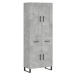 vidaXL Skříň highboard betonově šedá 69,5x34x180 cm kompozitní dřevo