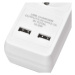 EMOS Prodlužovací kabel s vypínačem, USB výstupy a 3 zásuvkami 1,5 mm² BAILIE 2 m bílý