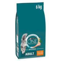 Purina ONE Adult s kuřetem a celozrnnými obilovinami 6 kg