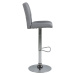 Dkton Designová barová židle Almonzo světlešedá / chromová