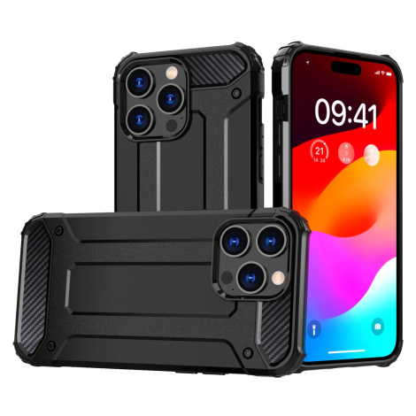 Pancéřové pouzdro pro iPhone 15 Pro Hybrid Armor - černé