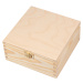 Dřevěné kulaté korálky v dárkové krabičce - BÍLÉ
