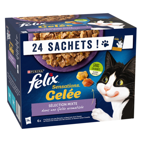 Kapsičky Felix "Sensations" 24 x 85 g - 120 x 85 g v želé - mix