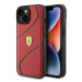 Ferrari hard silikonové pouzdro iPhone 15 6.1" red Twist Metal Logo