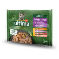 Ultima Cat kapsičky, 48 x 85 g, 38 + 10 zdarma! - Sterilised masový výběr