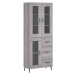 vidaXL Skříň highboard šedá sonoma 69,5 x 34 x 180 cm kompozitní dřevo