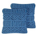 BELIANI, Sada 2 bavlněných polštářů 45 x 45 cm modrá KARATAS, 205125