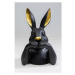 KARE Design Soška Sweet Rabbit - černá, 23cm