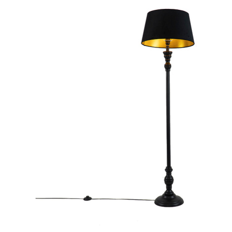 Klasická stojací lampa černá - Classico QAZQA