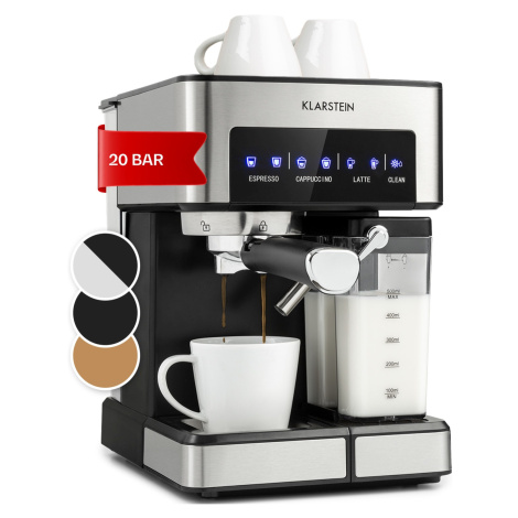 Klarstein Arabica Comfort, espresso kávovar, 1350 W, 20 bar, 1,8 l, dotykový displej